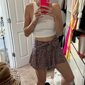 Floral skirt shorts